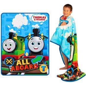 Thomas and Friends Kids Bedding Super Soft Micro Raschel Throw, 46 in x 60 in, (Official Licensed Product) by Franco(Thomas & Friends)