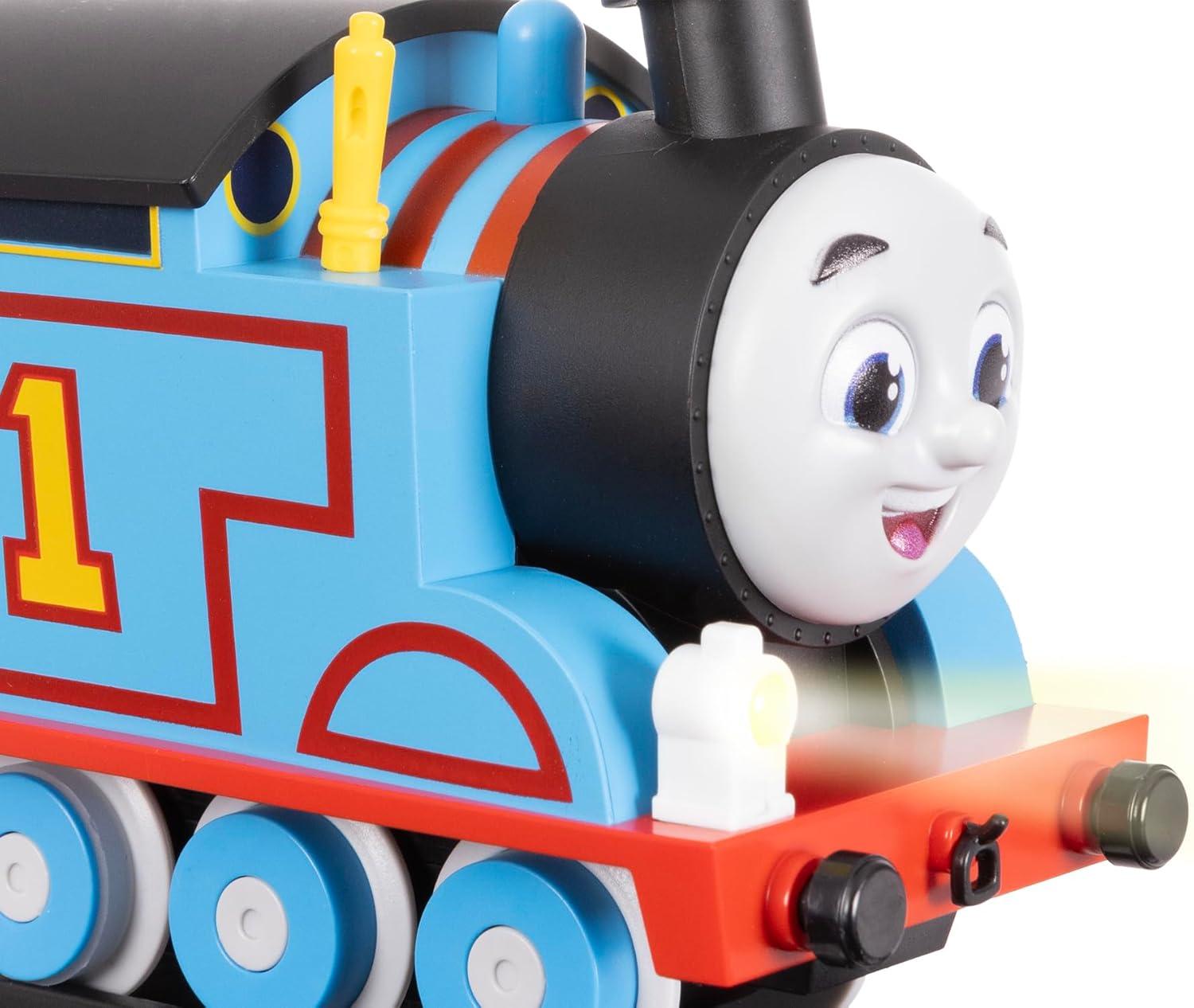 imageLionel Mattel Thomas amp Friends Battery O Gauge Toy Train Set with Remote Locomotive Train Cars amp Track with Authentic Train Sounds Lights amp Water Vapor Smoke Effects for Kids 4Battery O Gauge