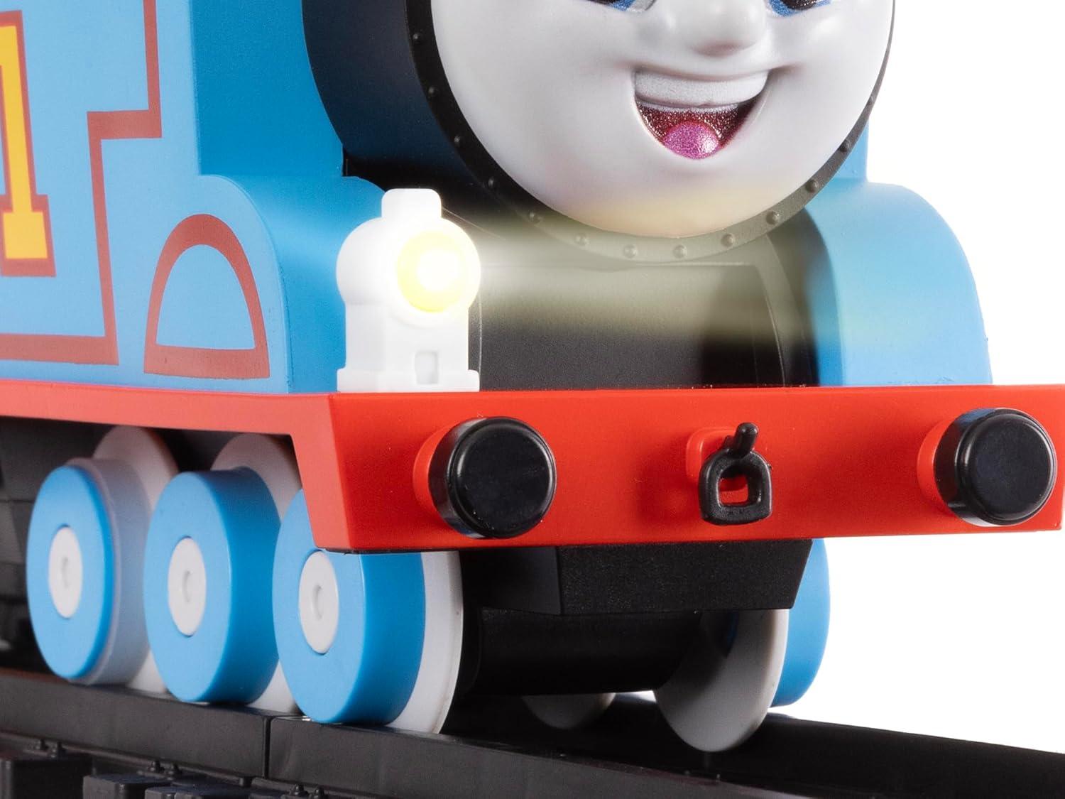 imageLionel Mattel Thomas amp Friends Battery O Gauge Toy Train Set with Remote Locomotive Train Cars amp Track with Authentic Train Sounds Lights amp Water Vapor Smoke Effects for Kids 4Battery O Gauge