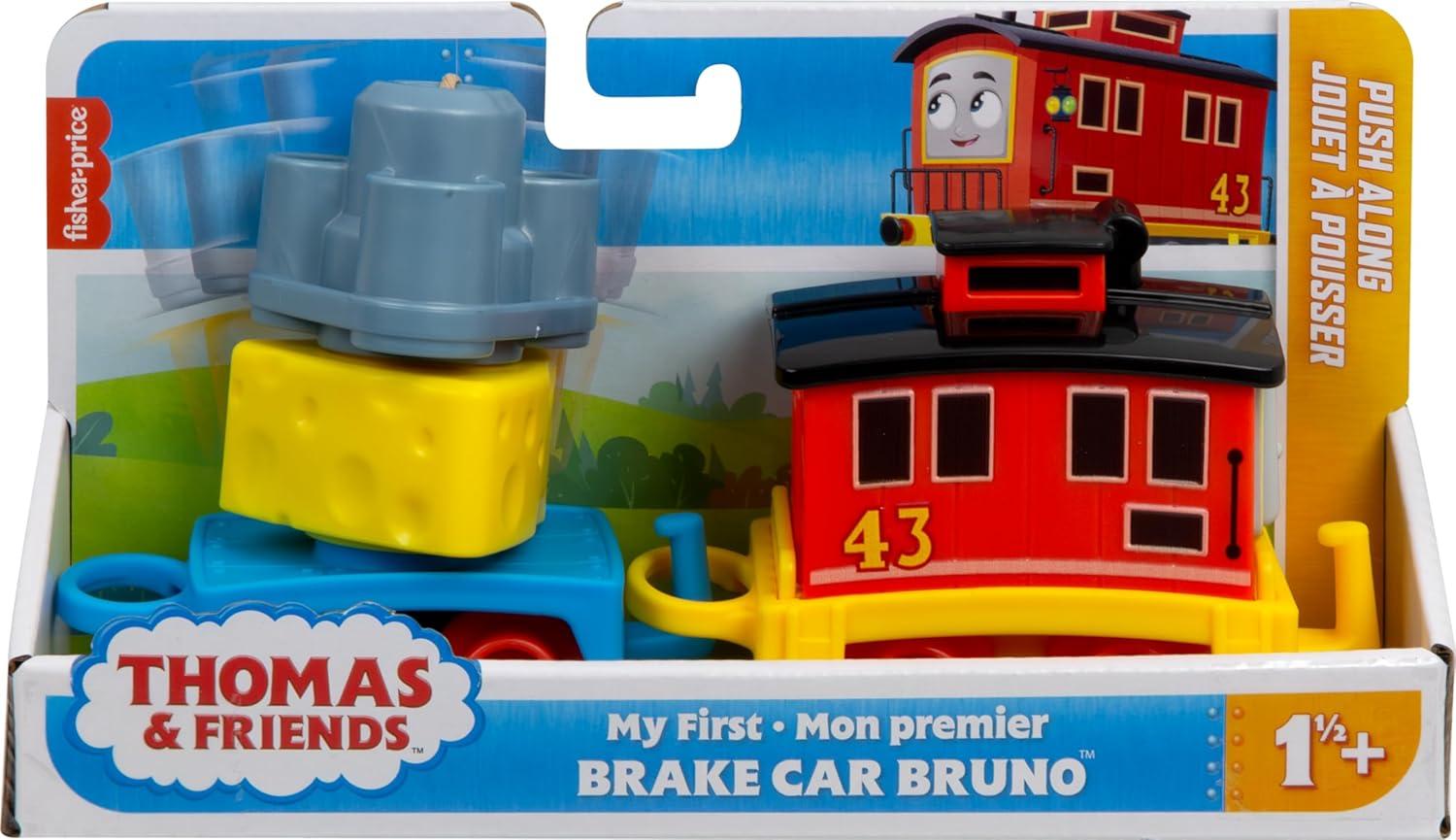 imageThomas amp Friends Toddler Toy My First Percy PushAlong Train with Stacking Cargo for Kids Ages 18 MonthsBruno