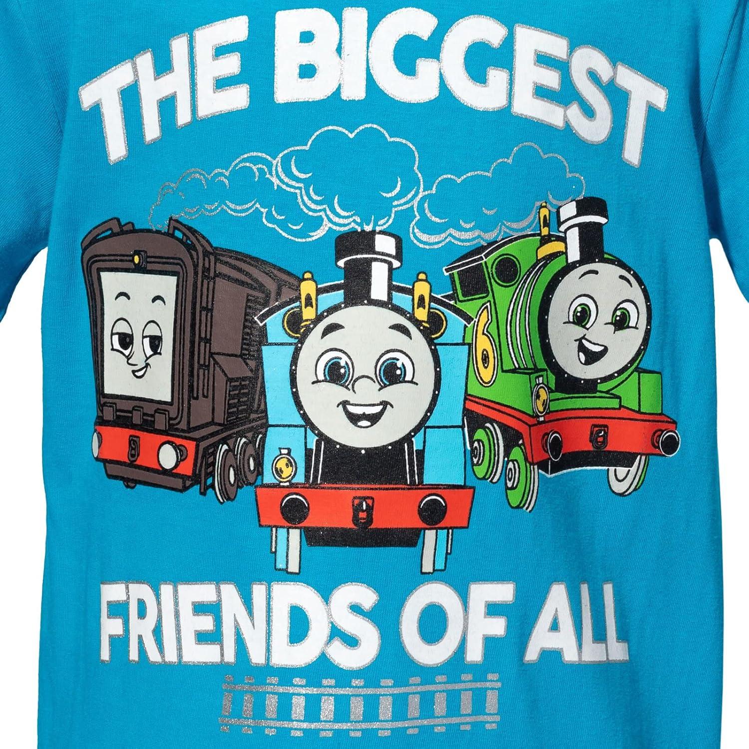 imageTHOMAS amp FRIENDS Tank Engine 2 Pack TShirts Toddler to Little KidThomas the Tank Engine the Biggest Friends of All