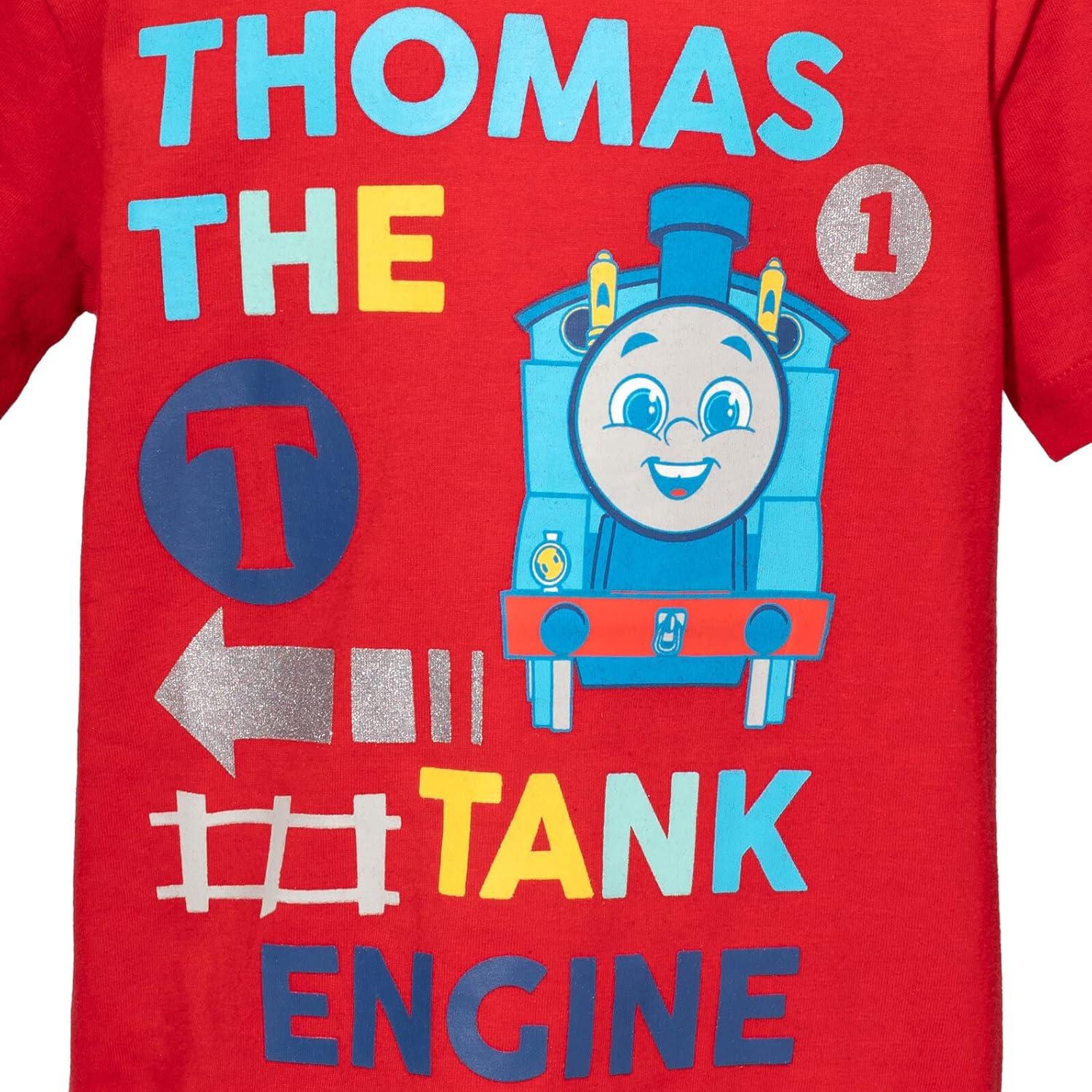 imageTHOMAS amp FRIENDS Tank Engine 2 Pack TShirts Toddler to Little KidThomas the Tank Engine the Biggest Friends of All