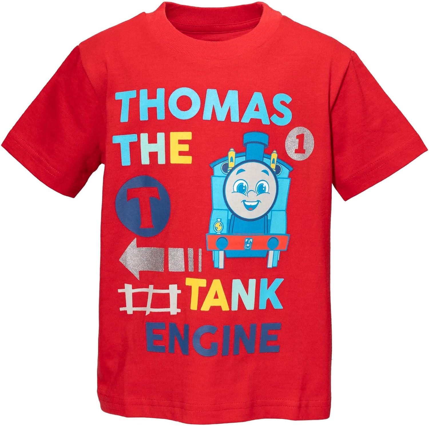 imageTHOMAS amp FRIENDS Tank Engine 2 Pack TShirts Toddler to Little KidThomas the Tank Engine the Biggest Friends of All