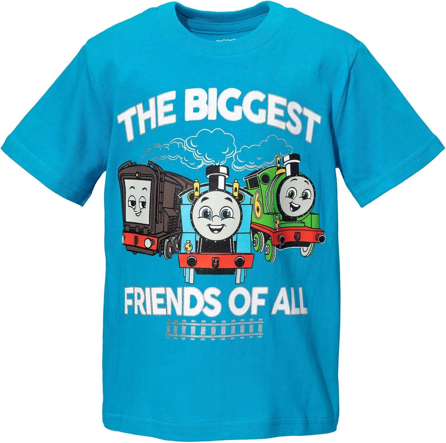 imageTHOMAS amp FRIENDS Tank Engine 2 Pack TShirts Toddler to Little KidThomas the Tank Engine the Biggest Friends of All