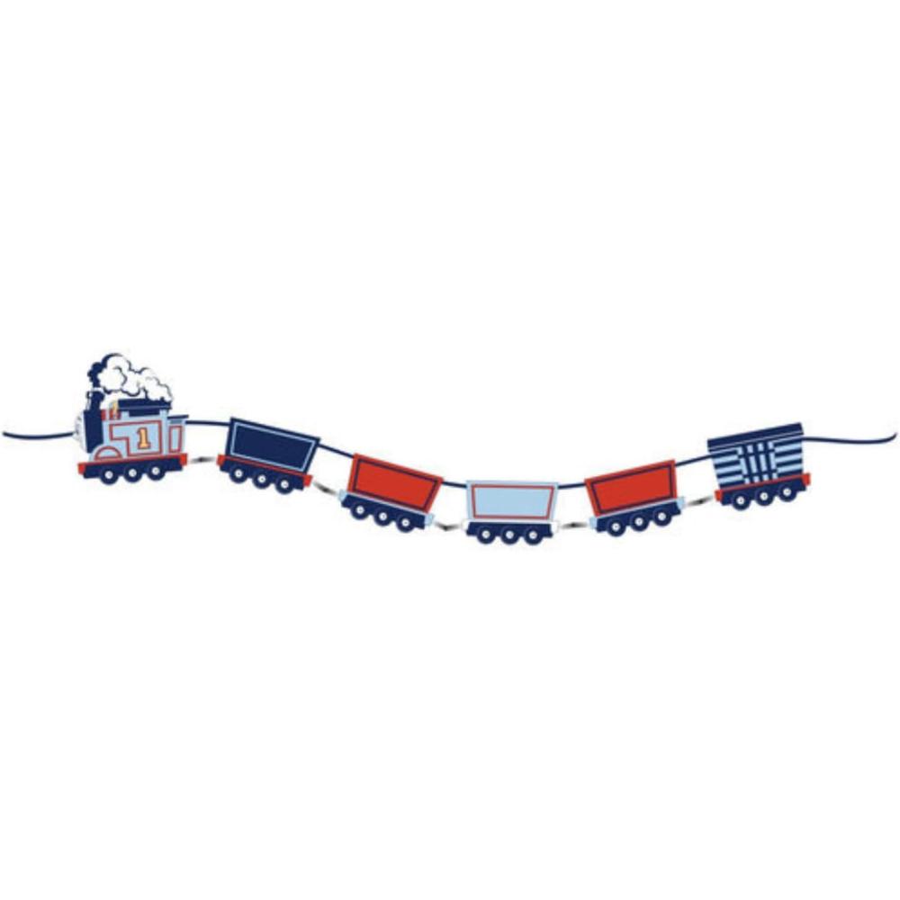 imageBonjour Fete Thomas amp Friends Train Banner Birthday Party Supplies Thomas amp Friends Train Themed Banner Birthday Decor Party Favors 6 Piece Banner Kit Officially Licensed Red amp Blue