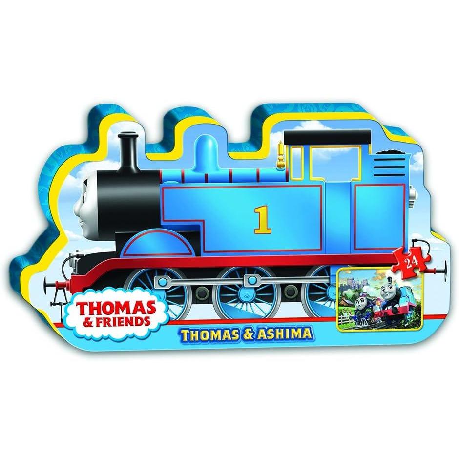 imageRavensburger Thomas amp Friends Thomas amp Ashima in Train Shaped Box Floor Puzzle 24 Piece Jigsaw Puzzle for Kids Every Piece is Unique Pieces Fit Together Perfectly