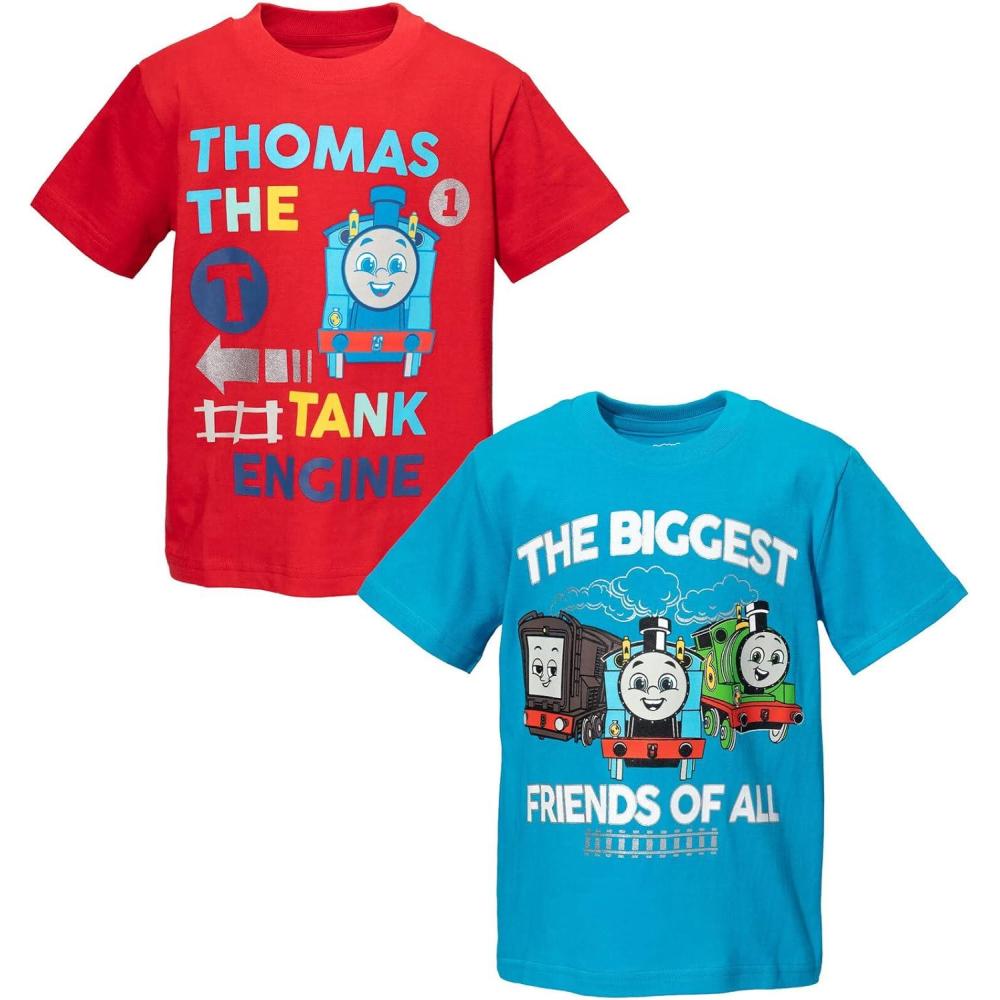 imageTHOMAS amp FRIENDS Tank Engine 2 Pack TShirts Toddler to Little KidThomas the Tank Engine  the Biggest Friends of All