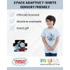 THOMAS & FRIENDS 2 Pack Adaptive T-Shirts Sensory Friendly Toddler Sizes (2T – 5T)(Off White / Baby Blue)