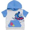 THOMAS & FRIENDS Pullover Hoodie and French Terry Shorts Newborn to Little Kid Sizes (Newborn – 5)(Light Blue / Oatmeal Heather)