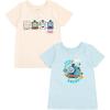 THOMAS & FRIENDS 2 Pack Adaptive T-Shirts Sensory Friendly Toddler Sizes (2T – 5T)(Off White / Baby Blue)