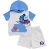 THOMAS & FRIENDS Pullover Hoodie and French Terry Shorts Newborn to Little Kid Sizes (Newborn – 5)(Light Blue / Oatmeal Heather)
