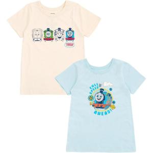 THOMAS & FRIENDS 2 Pack Adaptive T-Shirts Sensory Friendly Toddler Sizes (2T – 5T)(Off White / Baby Blue)