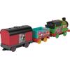 ​Thomas & Friends Motorized Toy Train Graffiti James Battery-Powered Engine with Tender & Cargo Car for Pretend Play Preschool Kids Ages 3+ Years(New Percy)