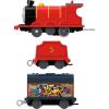 ​Thomas & Friends Motorized Toy Train Graffiti James Battery-Powered Engine with Tender & Cargo Car for Pretend Play Preschool Kids Ages 3+ Years(New James)