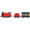 ​Thomas & Friends Motorized Toy Train Graffiti James Battery-Powered Engine with Tender & Cargo Car for Pretend Play Preschool Kids Ages 3+ Years(New James)