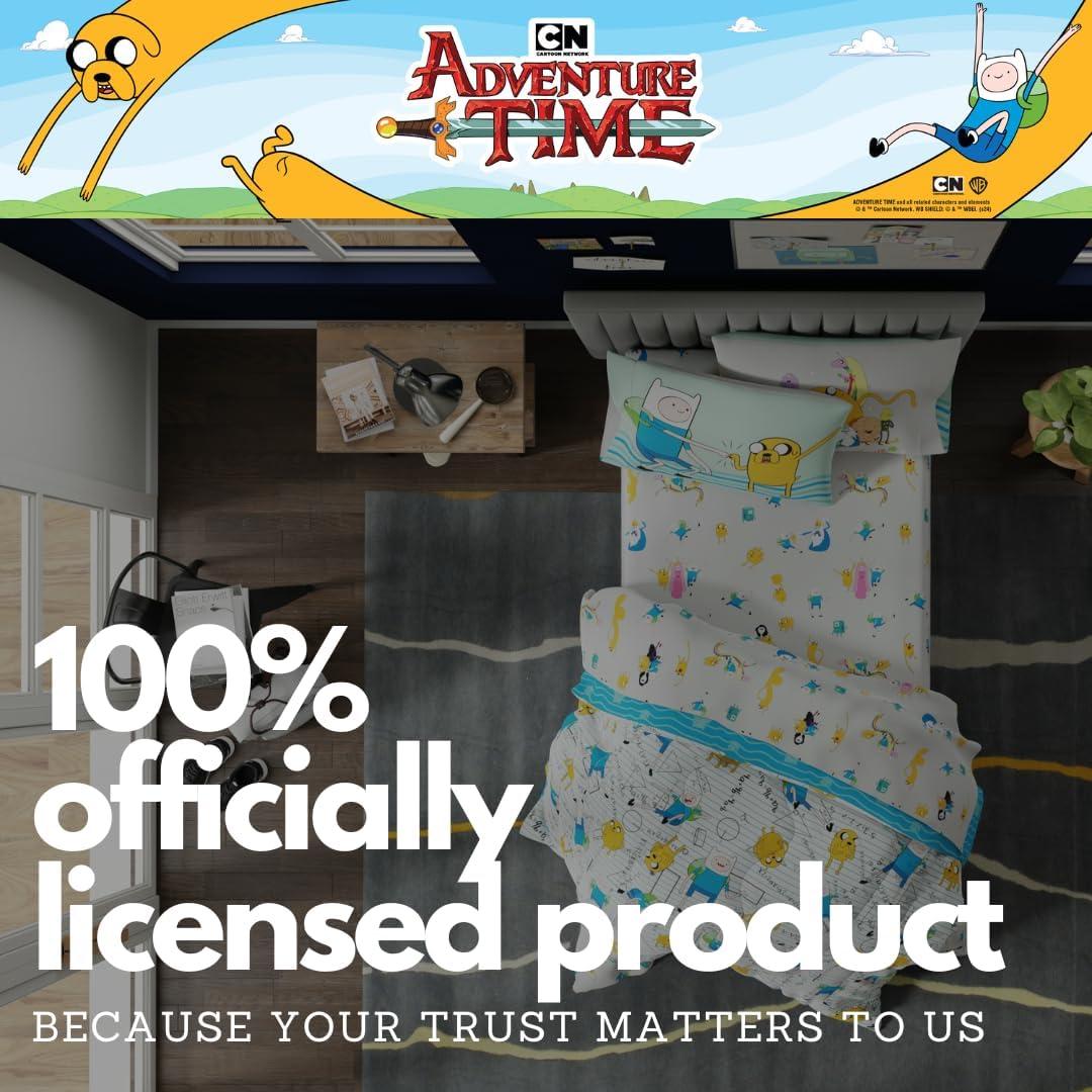 imageThomas amp Friends 4 Piece Toddler Bed Set Super Soft amp Cozy Reversible Microfiber Comforter and Sheets Officially Licensed Product by FrancoAdventure Time