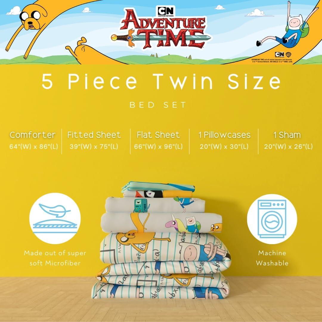 imageThomas amp Friends 4 Piece Toddler Bed Set Super Soft amp Cozy Reversible Microfiber Comforter and Sheets Officially Licensed Product by FrancoAdventure Time