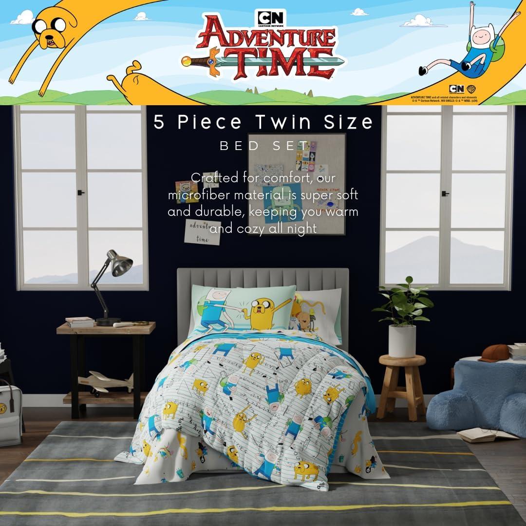 imageThomas amp Friends 4 Piece Toddler Bed Set Super Soft amp Cozy Reversible Microfiber Comforter and Sheets Officially Licensed Product by FrancoAdventure Time