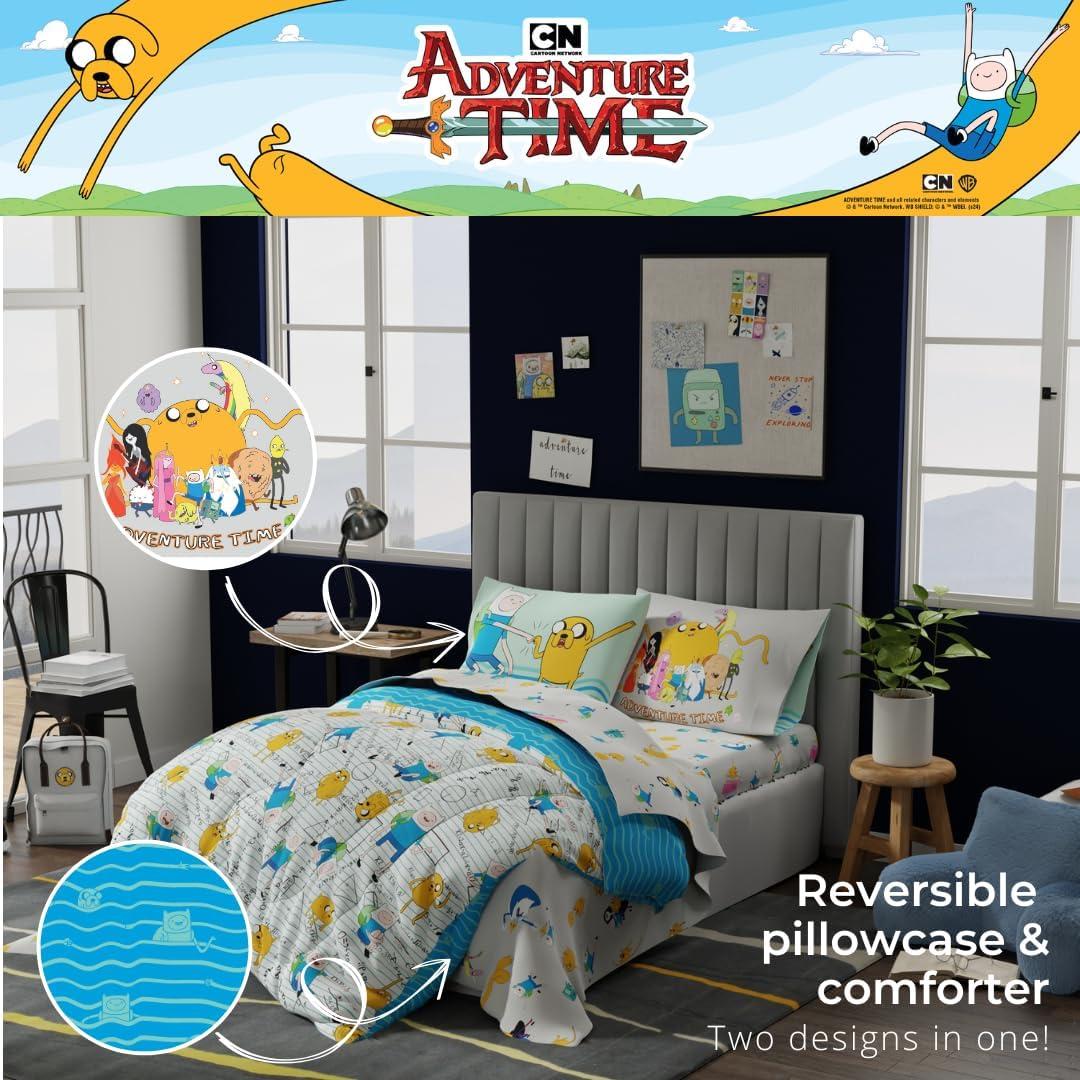 imageThomas amp Friends 4 Piece Toddler Bed Set Super Soft amp Cozy Reversible Microfiber Comforter and Sheets Officially Licensed Product by FrancoAdventure Time