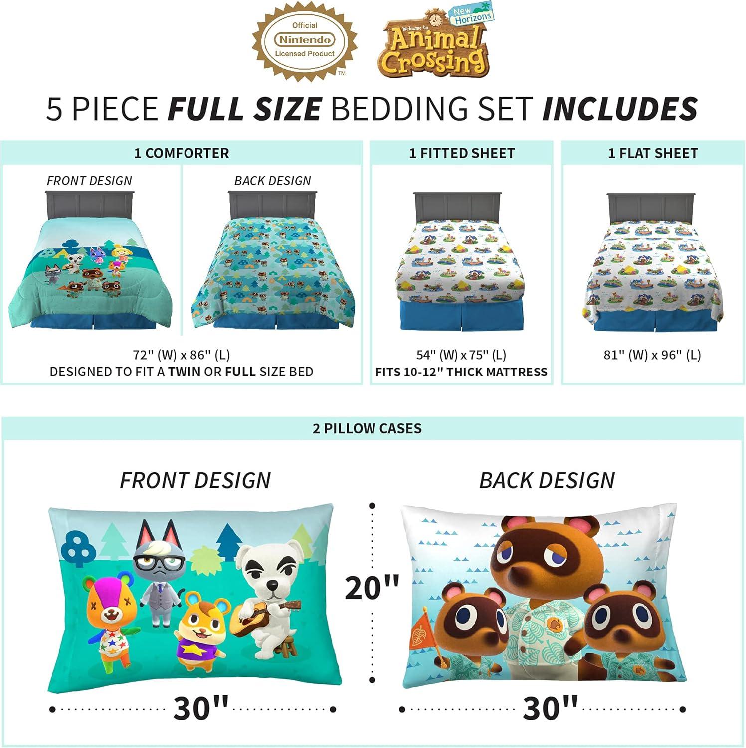 imageThomas amp Friends 4 Piece Toddler Bed Set Super Soft amp Cozy Reversible Microfiber Comforter and Sheets Officially Licensed Product by FrancoAnimal Crossing