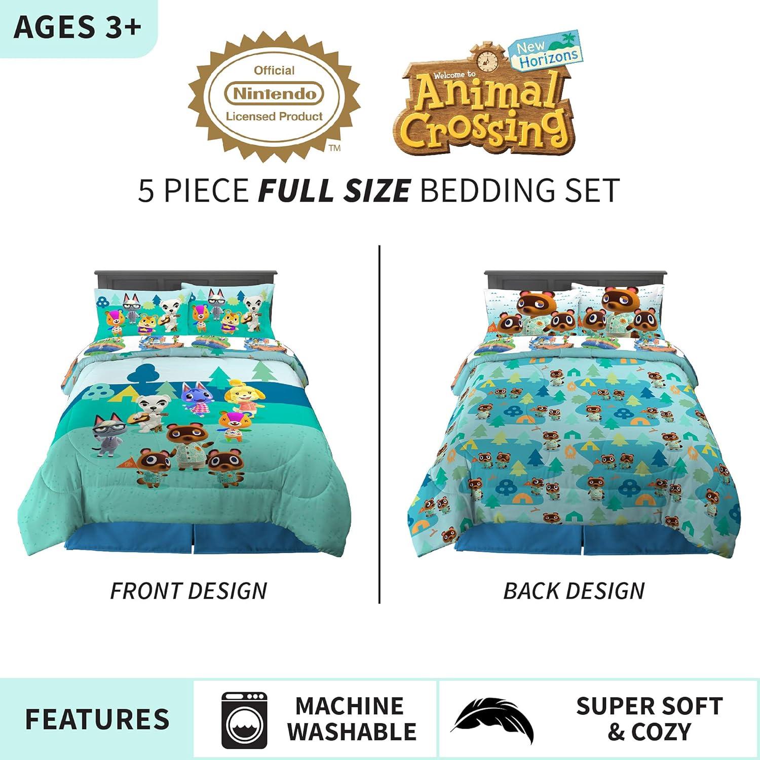imageThomas amp Friends 4 Piece Toddler Bed Set Super Soft amp Cozy Reversible Microfiber Comforter and Sheets Officially Licensed Product by FrancoAnimal Crossing