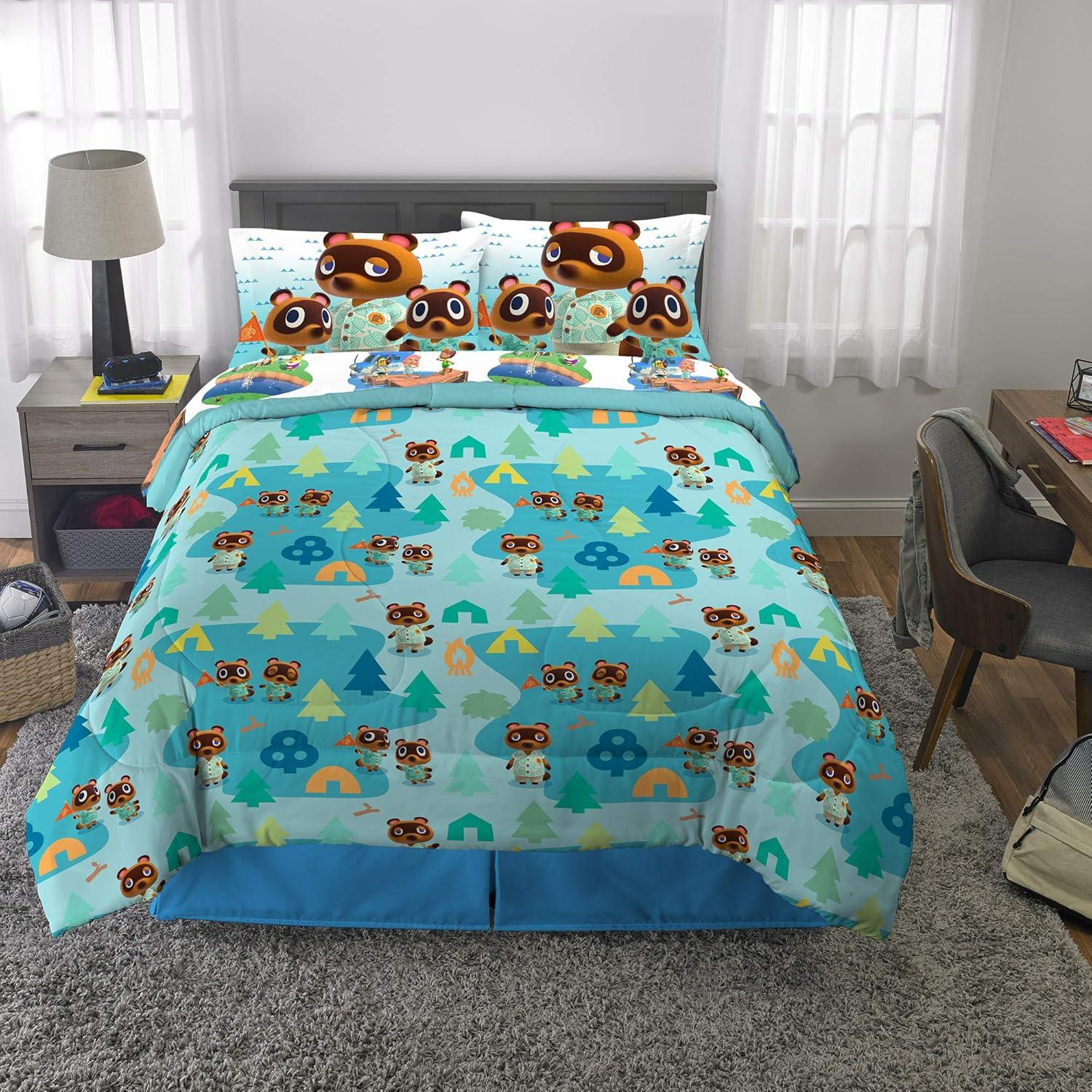 imageThomas amp Friends 4 Piece Toddler Bed Set Super Soft amp Cozy Reversible Microfiber Comforter and Sheets Officially Licensed Product by FrancoAnimal Crossing