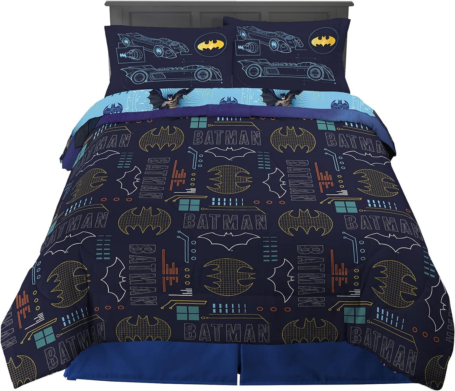 imageThomas amp Friends 4 Piece Toddler Bed Set Super Soft amp Cozy Reversible Microfiber Comforter and Sheets Officially Licensed Product by FrancoBatman