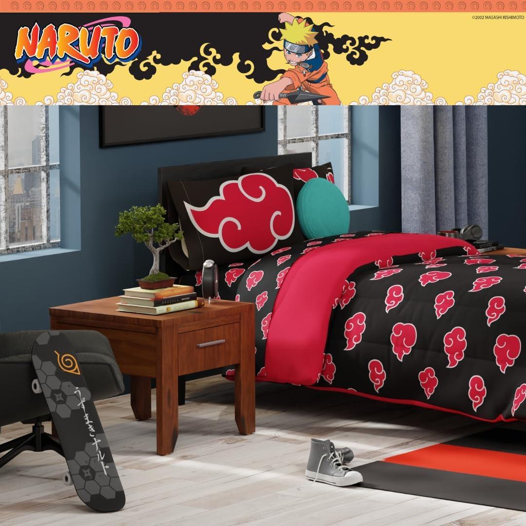 imageThomas amp Friends 4 Piece Toddler Bed Set Super Soft amp Cozy Reversible Microfiber Comforter and Sheets Officially Licensed Product by FrancoBlack Naruto