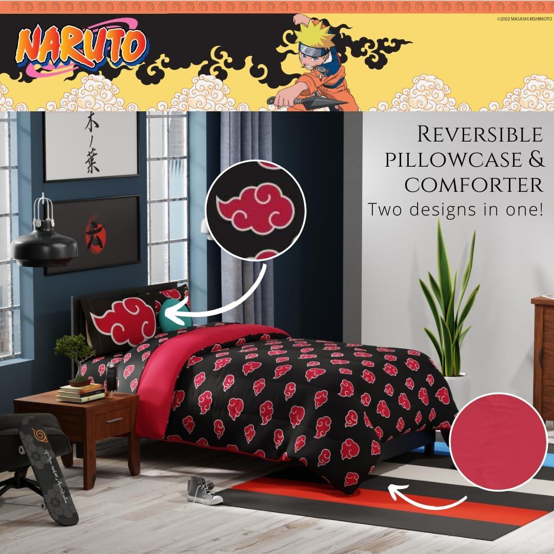 imageThomas amp Friends 4 Piece Toddler Bed Set Super Soft amp Cozy Reversible Microfiber Comforter and Sheets Officially Licensed Product by FrancoBlack Naruto
