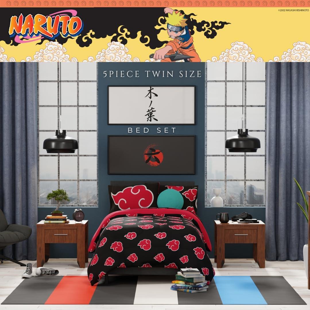 imageThomas amp Friends 4 Piece Toddler Bed Set Super Soft amp Cozy Reversible Microfiber Comforter and Sheets Officially Licensed Product by FrancoBlack Naruto