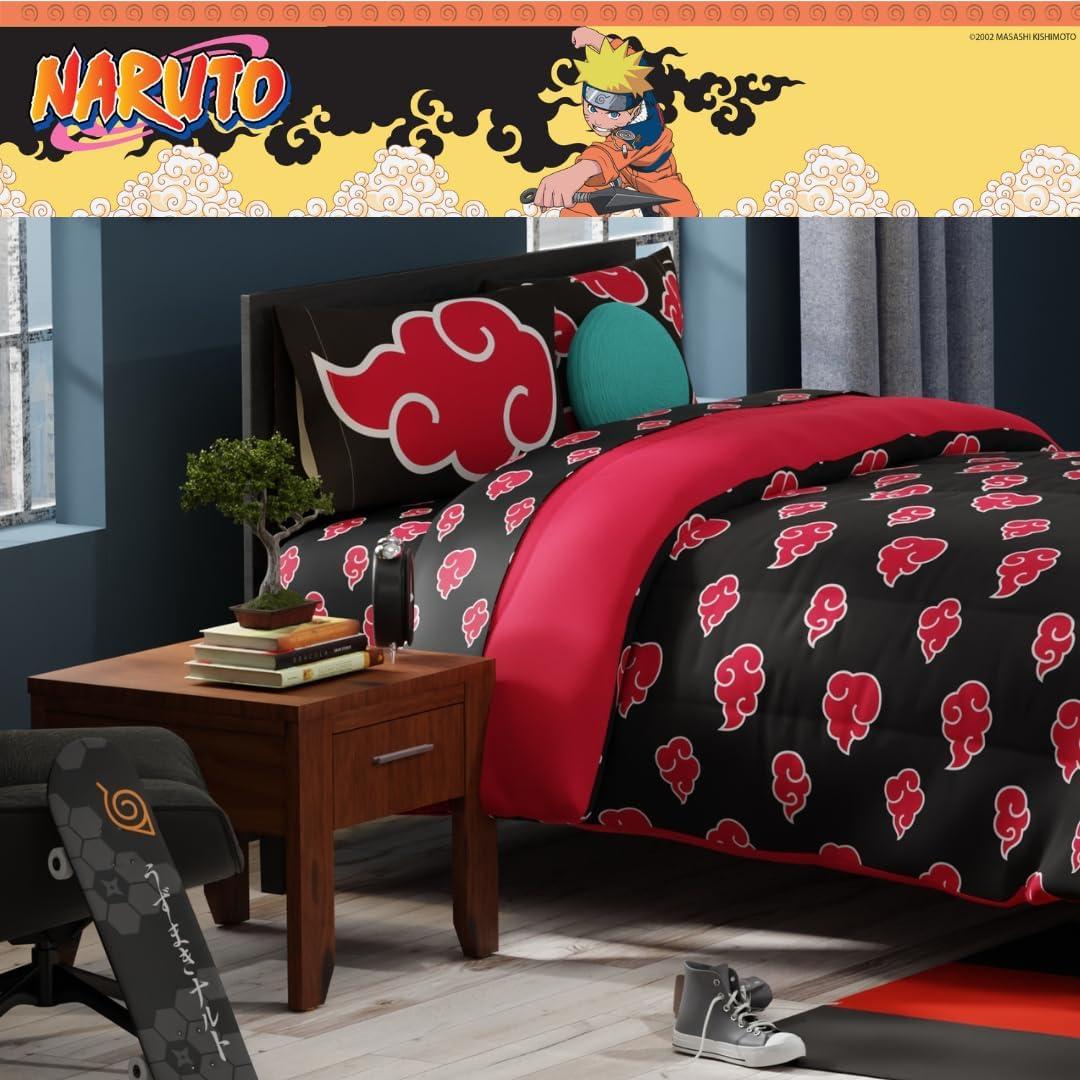 imageThomas amp Friends 4 Piece Toddler Bed Set Super Soft amp Cozy Reversible Microfiber Comforter and Sheets Officially Licensed Product by FrancoBlack Naruto
