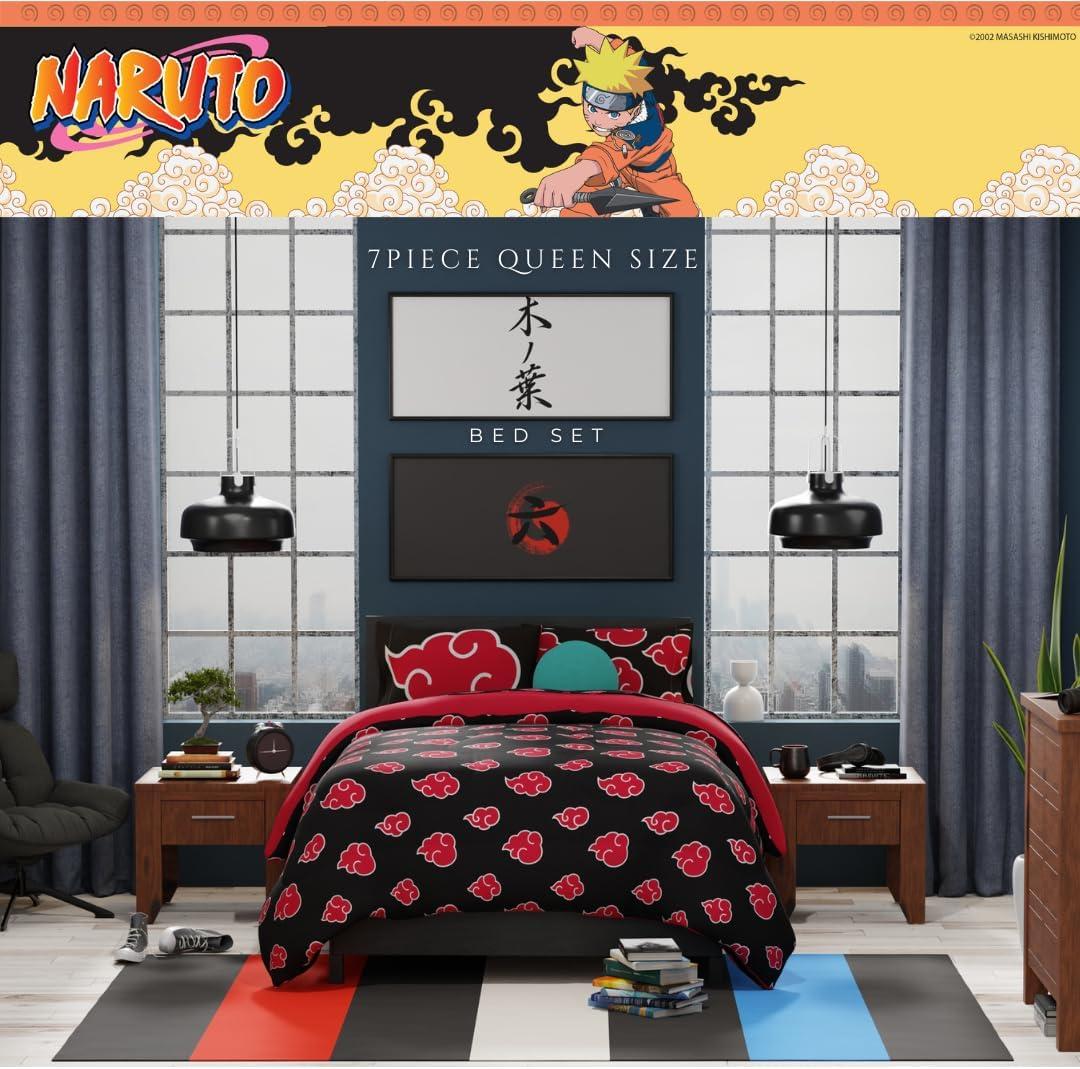imageThomas amp Friends 4 Piece Toddler Bed Set Super Soft amp Cozy Reversible Microfiber Comforter and Sheets Officially Licensed Product by FrancoBlack Naruto