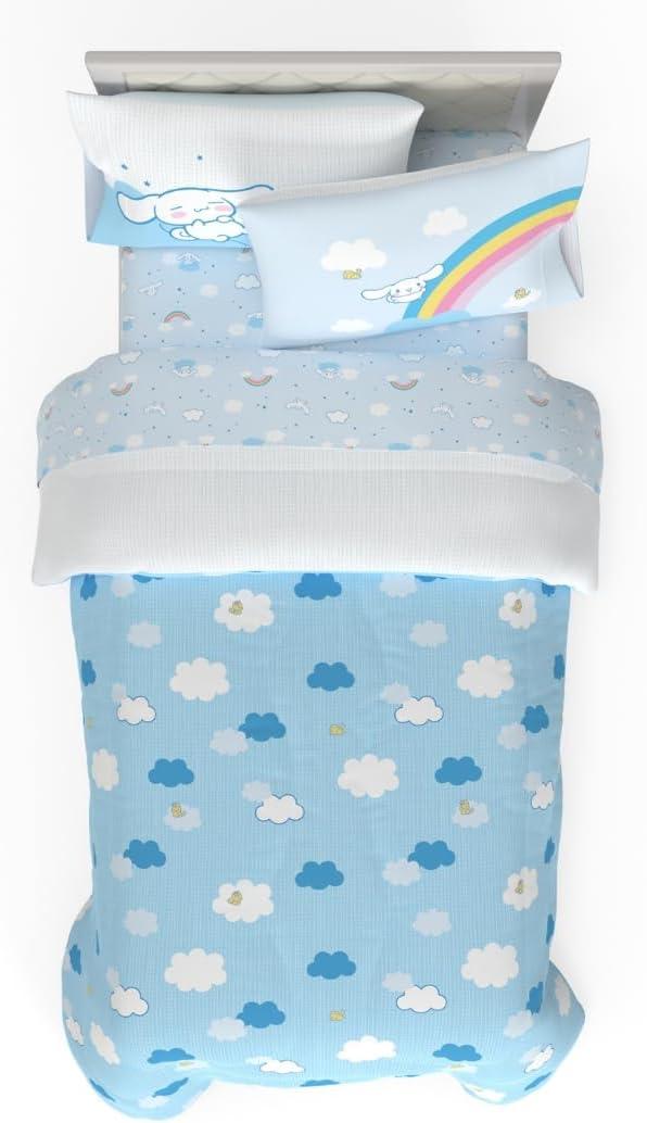 imageThomas amp Friends 4 Piece Toddler Bed Set Super Soft amp Cozy Reversible Microfiber Comforter and Sheets Officially Licensed Product by FrancoBlue Cinnamoroll