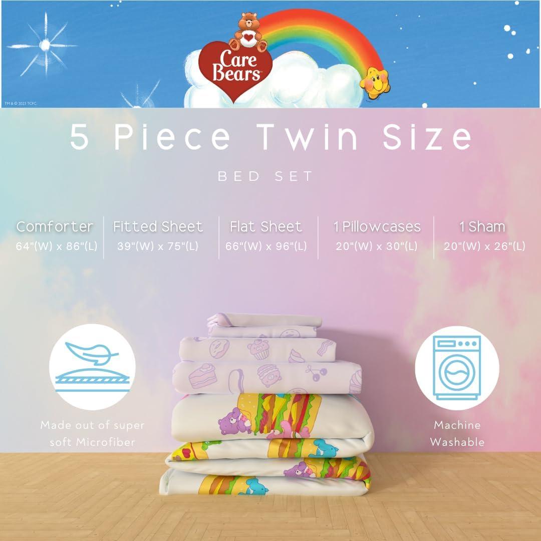 imageThomas amp Friends 4 Piece Toddler Bed Set Super Soft amp Cozy Reversible Microfiber Comforter and Sheets Officially Licensed Product by FrancoCare Bears Foodie