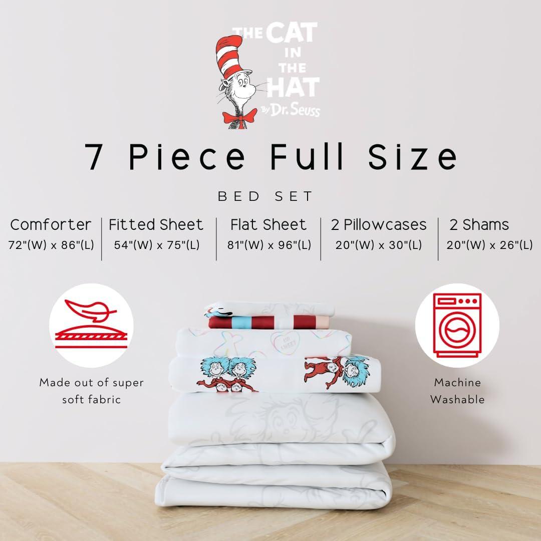 imageThomas amp Friends 4 Piece Toddler Bed Set Super Soft amp Cozy Reversible Microfiber Comforter and Sheets Officially Licensed Product by FrancoCat in the Hat
