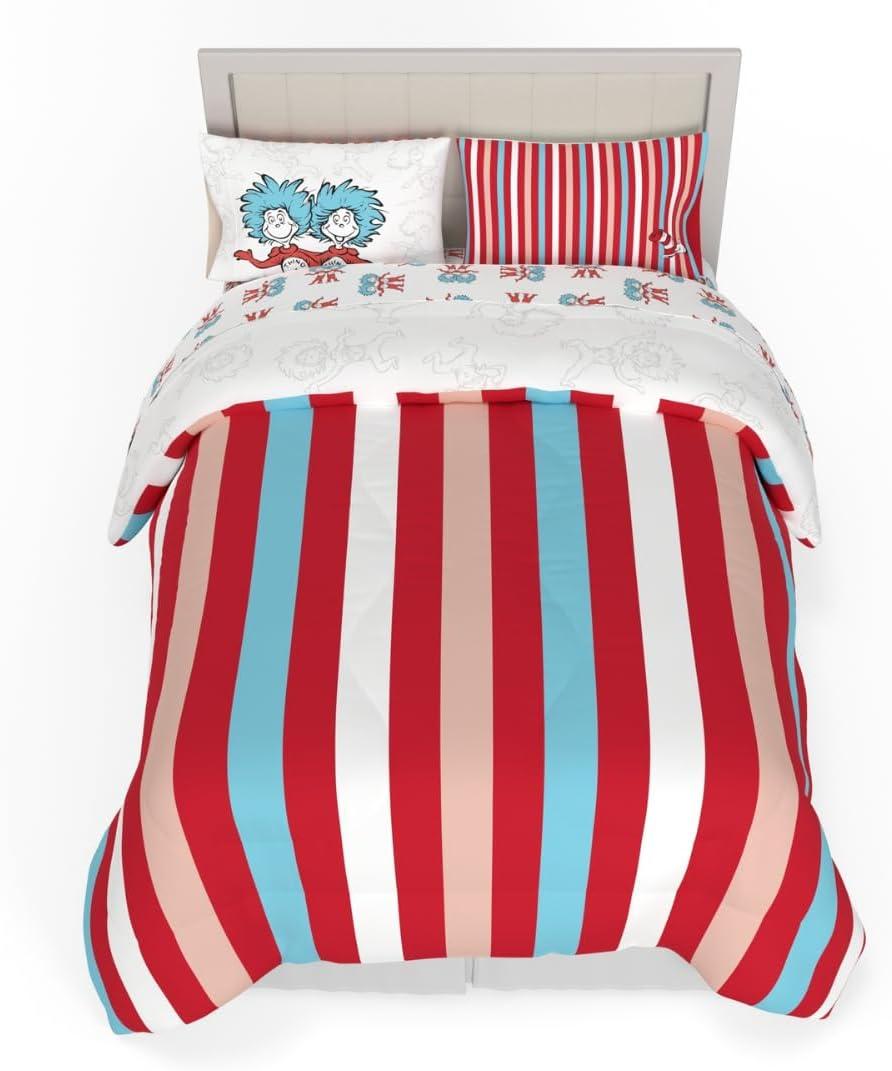 imageThomas amp Friends 4 Piece Toddler Bed Set Super Soft amp Cozy Reversible Microfiber Comforter and Sheets Officially Licensed Product by FrancoCat in the Hat