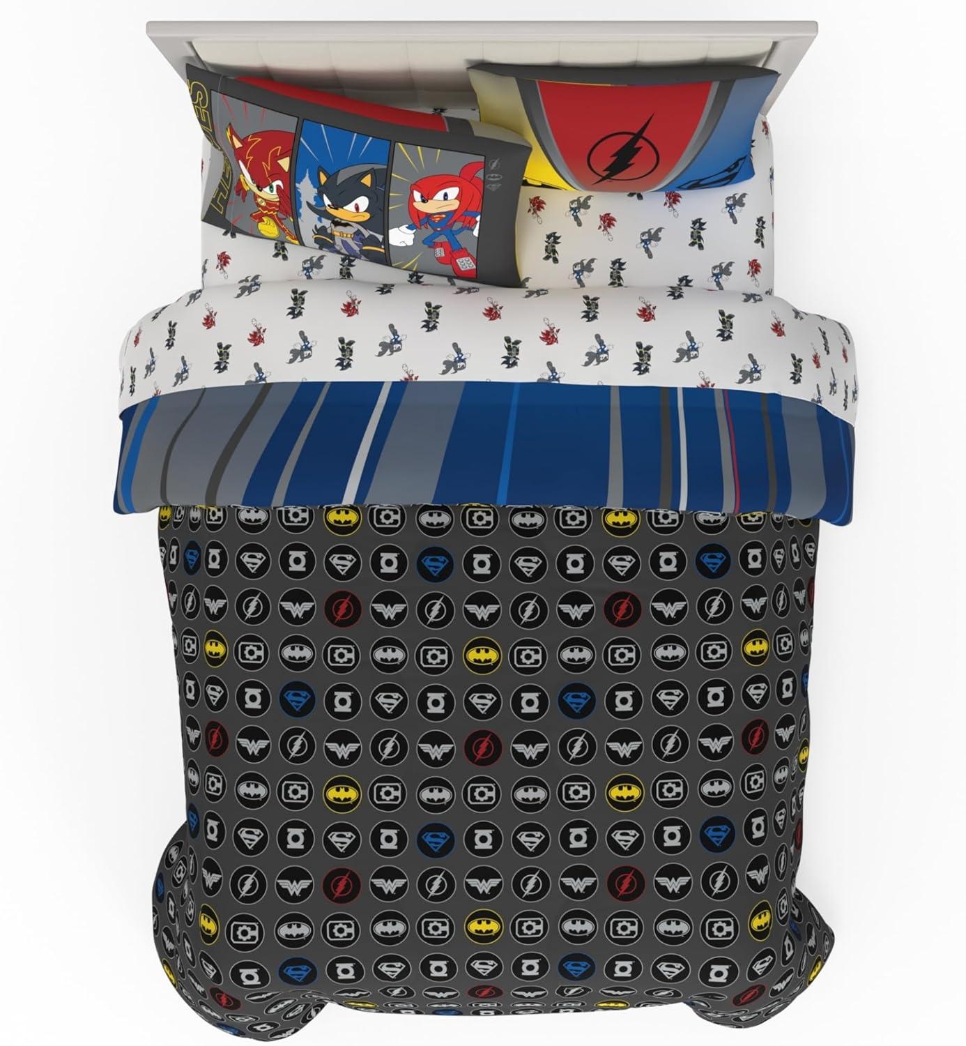 imageThomas amp Friends 4 Piece Toddler Bed Set Super Soft amp Cozy Reversible Microfiber Comforter and Sheets Officially Licensed Product by FrancoDC X Sonic the Hedgehog