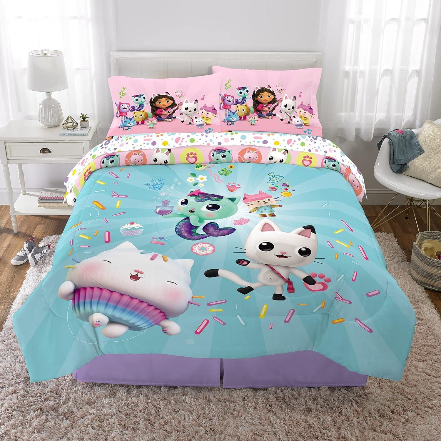 imageThomas amp Friends 4 Piece Toddler Bed Set Super Soft amp Cozy Reversible Microfiber Comforter and Sheets Officially Licensed Product by FrancoGabbys Dollhouse