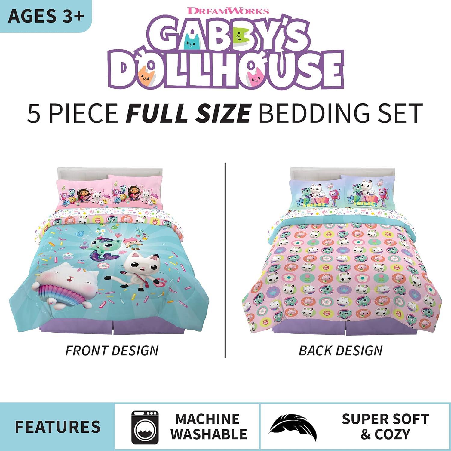 imageThomas amp Friends 4 Piece Toddler Bed Set Super Soft amp Cozy Reversible Microfiber Comforter and Sheets Officially Licensed Product by FrancoGabbys Dollhouse