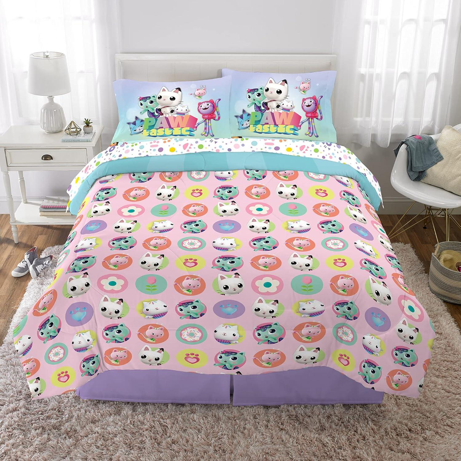 imageThomas amp Friends 4 Piece Toddler Bed Set Super Soft amp Cozy Reversible Microfiber Comforter and Sheets Officially Licensed Product by FrancoGabbys Dollhouse