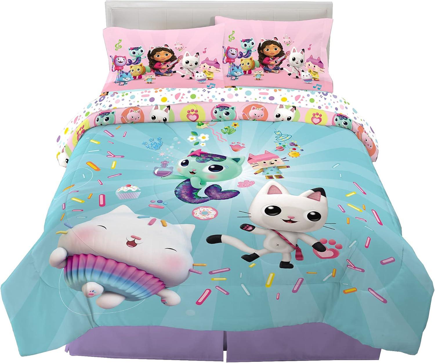 imageThomas amp Friends 4 Piece Toddler Bed Set Super Soft amp Cozy Reversible Microfiber Comforter and Sheets Officially Licensed Product by FrancoGabbys Dollhouse