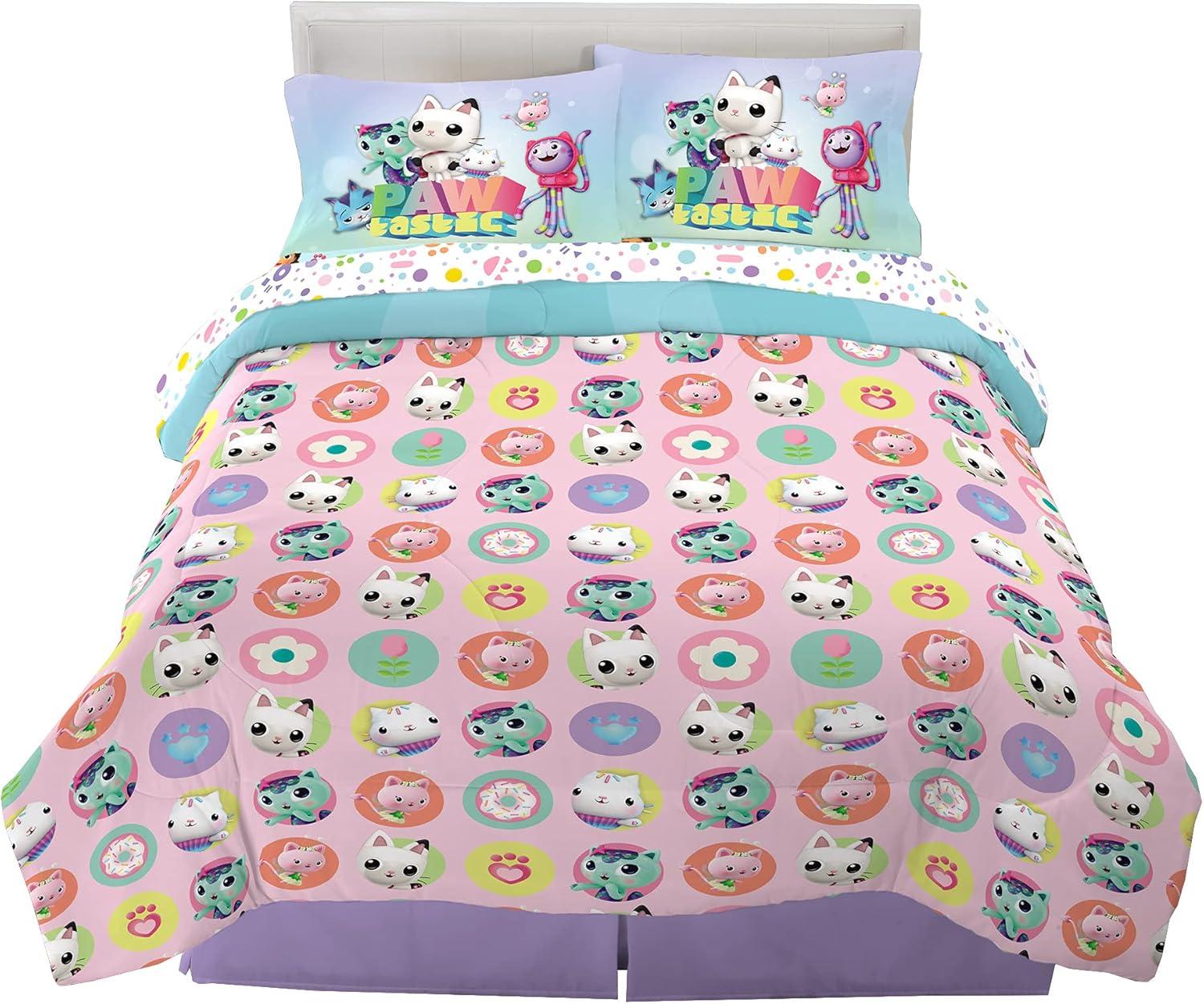 imageThomas amp Friends 4 Piece Toddler Bed Set Super Soft amp Cozy Reversible Microfiber Comforter and Sheets Officially Licensed Product by FrancoGabbys Dollhouse