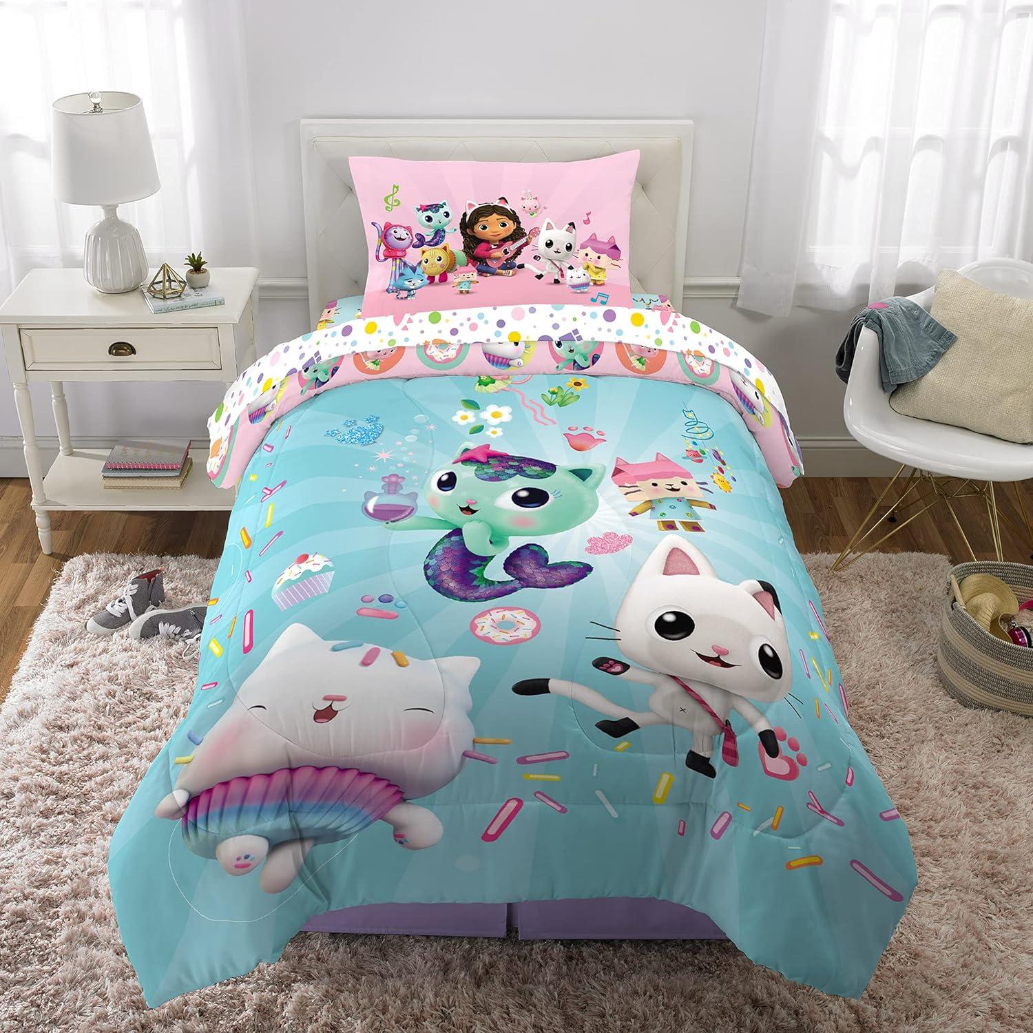 imageThomas amp Friends 4 Piece Toddler Bed Set Super Soft amp Cozy Reversible Microfiber Comforter and Sheets Officially Licensed Product by FrancoGabbys Dollhouse