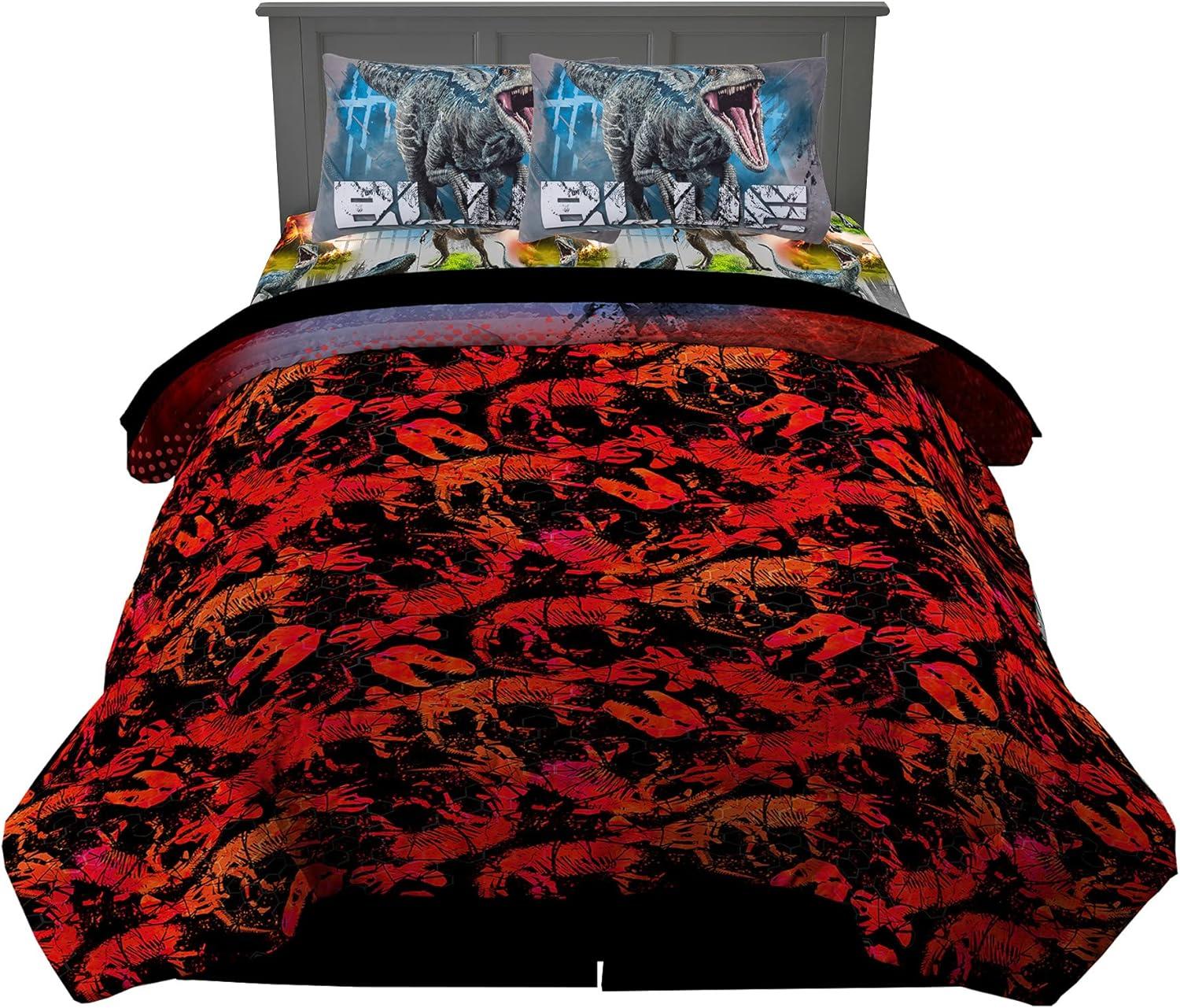 imageThomas amp Friends 4 Piece Toddler Bed Set Super Soft amp Cozy Reversible Microfiber Comforter and Sheets Officially Licensed Product by FrancoJurassic World