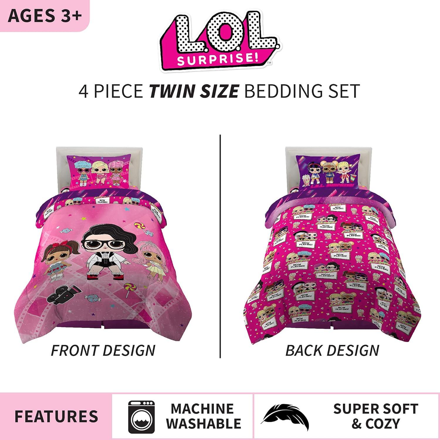 imageThomas amp Friends 4 Piece Toddler Bed Set Super Soft amp Cozy Reversible Microfiber Comforter and Sheets Officially Licensed Product by FrancoLol Surprise
