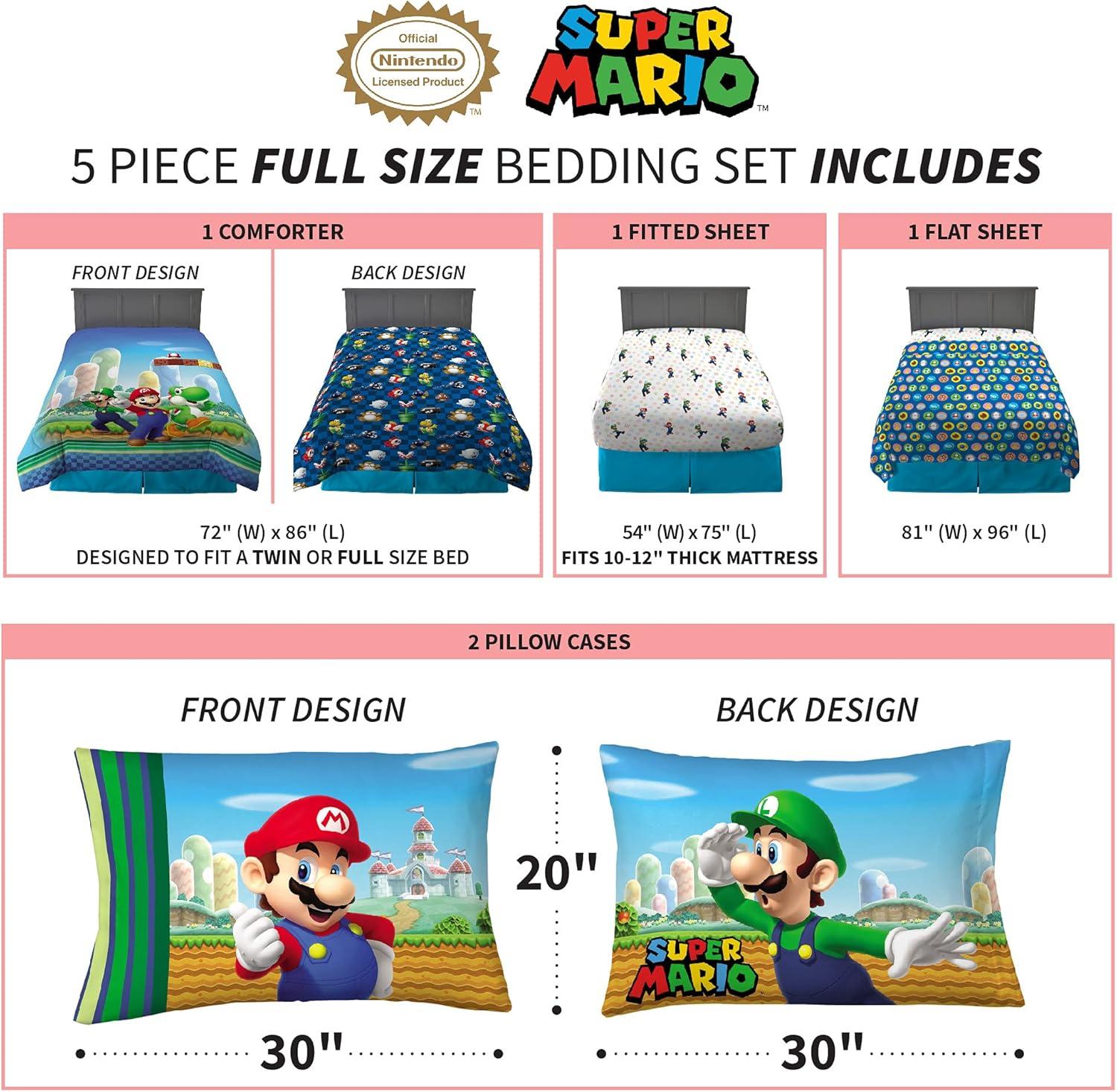 imageThomas amp Friends 4 Piece Toddler Bed Set Super Soft amp Cozy Reversible Microfiber Comforter and Sheets Officially Licensed Product by FrancoMario
