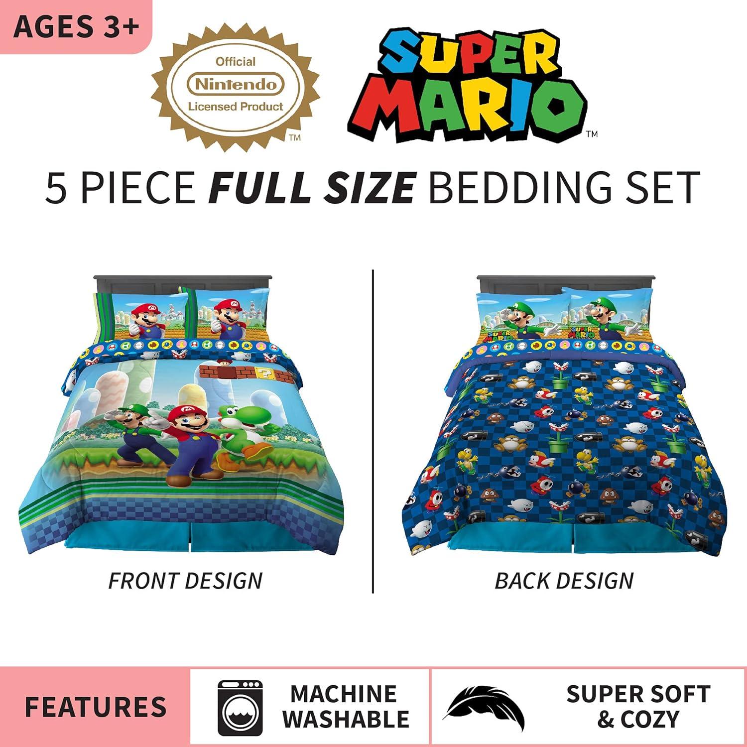 imageThomas amp Friends 4 Piece Toddler Bed Set Super Soft amp Cozy Reversible Microfiber Comforter and Sheets Officially Licensed Product by FrancoMario