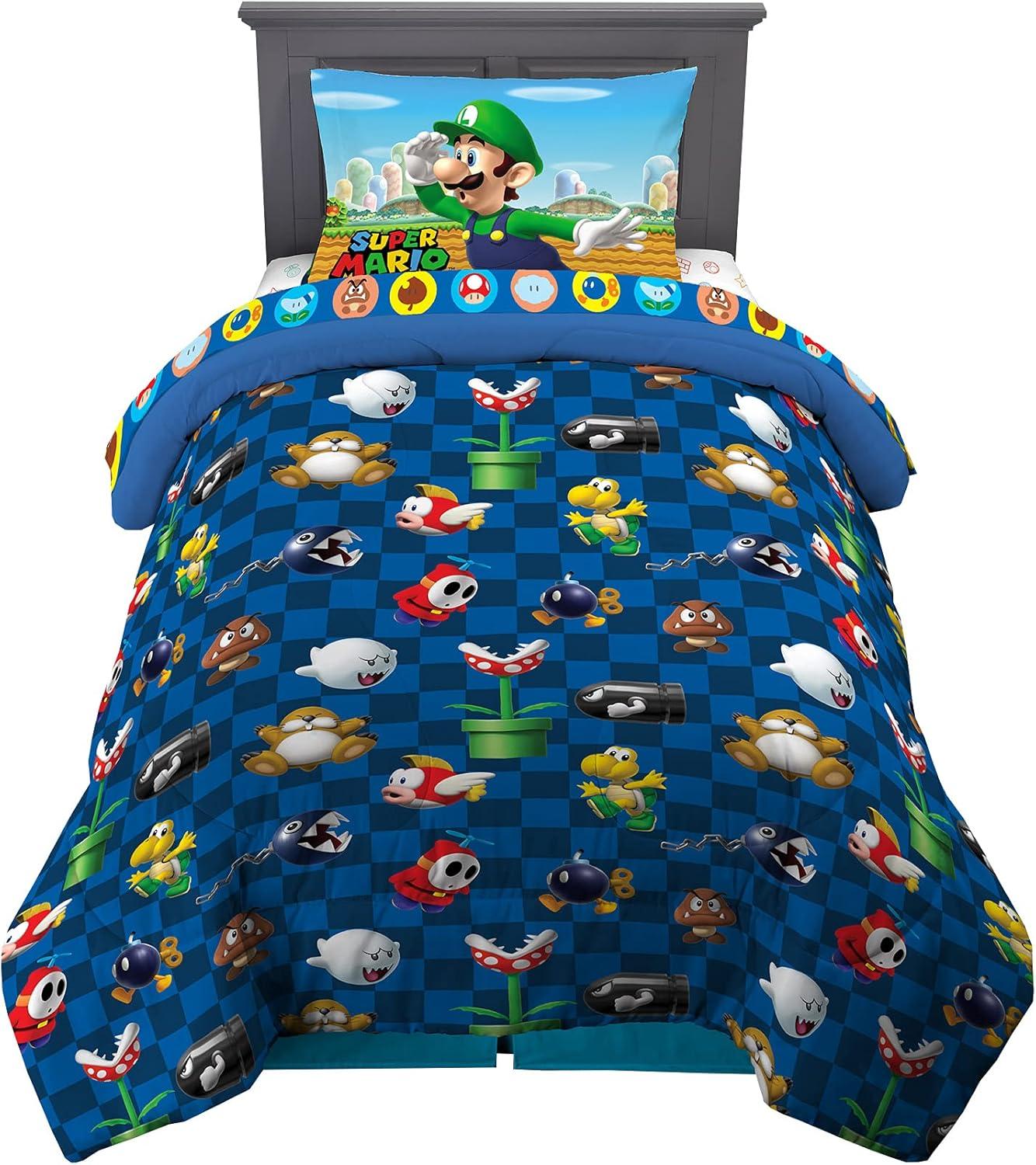 imageThomas amp Friends 4 Piece Toddler Bed Set Super Soft amp Cozy Reversible Microfiber Comforter and Sheets Officially Licensed Product by FrancoMario