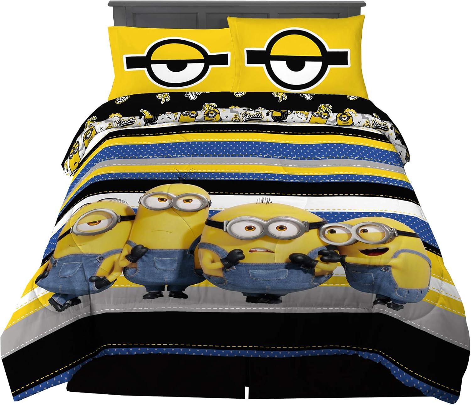 imageThomas amp Friends 4 Piece Toddler Bed Set Super Soft amp Cozy Reversible Microfiber Comforter and Sheets Officially Licensed Product by FrancoMinions the Rise of Gru