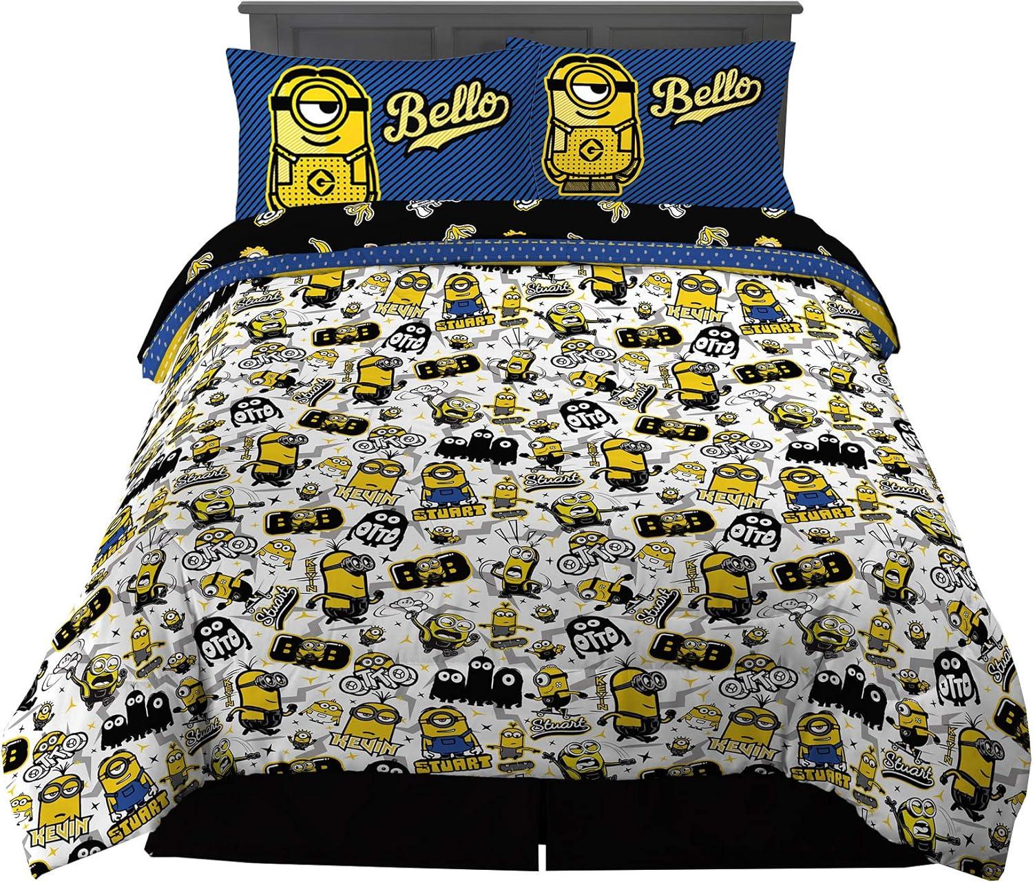 imageThomas amp Friends 4 Piece Toddler Bed Set Super Soft amp Cozy Reversible Microfiber Comforter and Sheets Officially Licensed Product by FrancoMinions the Rise of Gru